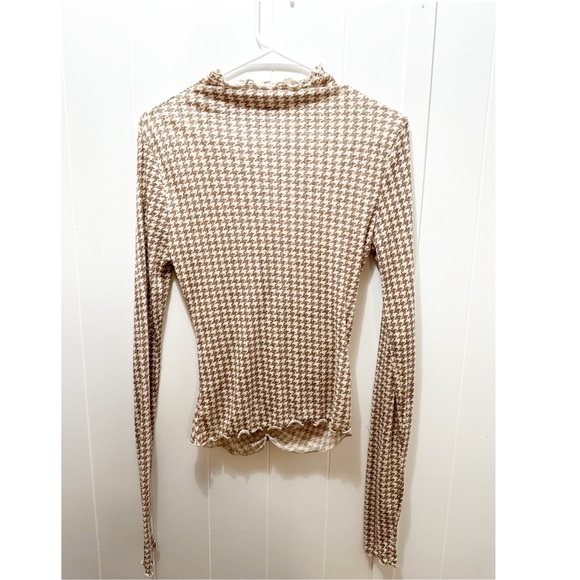 Free people little crush houndstooth long sleeve cream - Picture 5 of 6